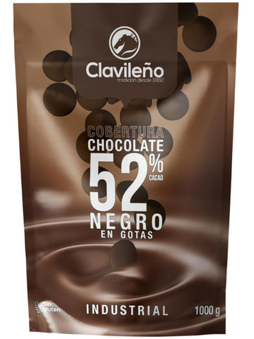 Dark Chocolate 52% Couverture Drops 1kg